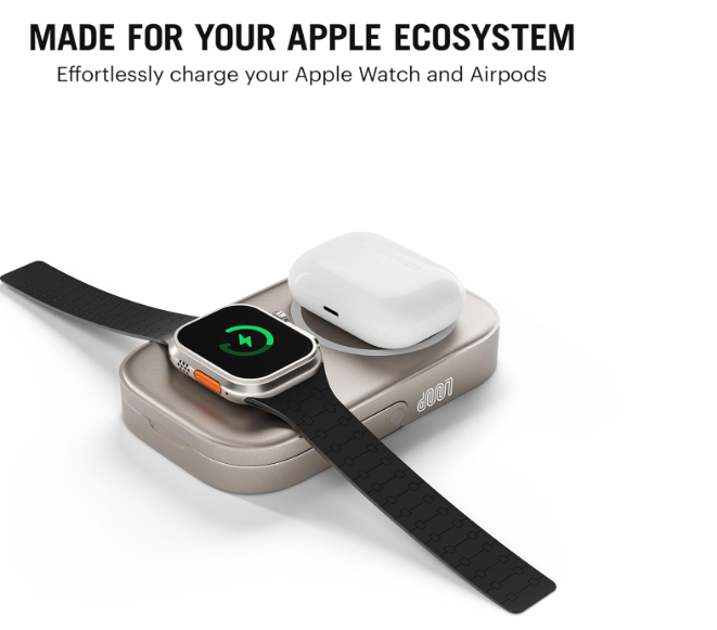 wireless power bank iphone DailyObjects Loop Qi2 aluminium