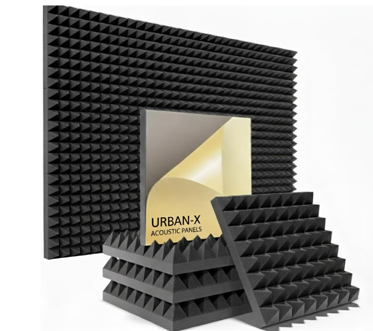 sound proof room acoustic foam panels wall setup