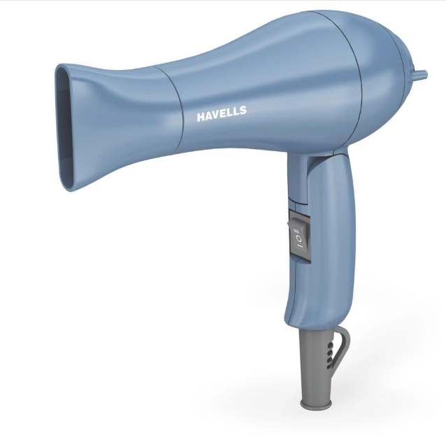 Havells 1000W Foldable Hair Dryer HD1835 pastel blue design