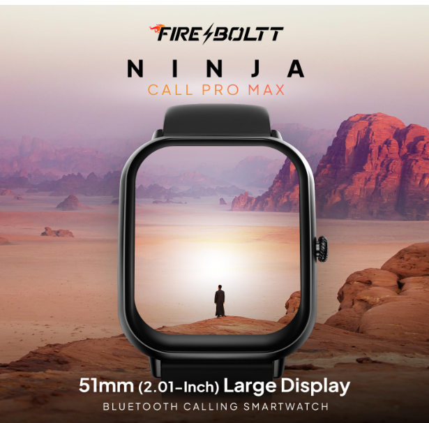 Fastrack Limitless Glide X Smart Watch with 1.83 inch Ultra UV HD Display in Black color