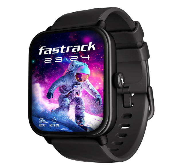 Fastrack Limitless Glide X Smart Watch with 1.83 inch Ultra UV HD Display in Black color