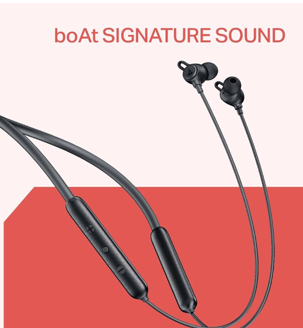Bluetooth Boat neckband black design front view