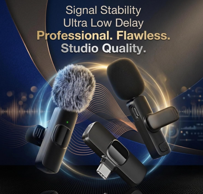 GADGETSWEAR Furry K8 wireless lavalier microphone for YouTube setup gadgets and vlogging
