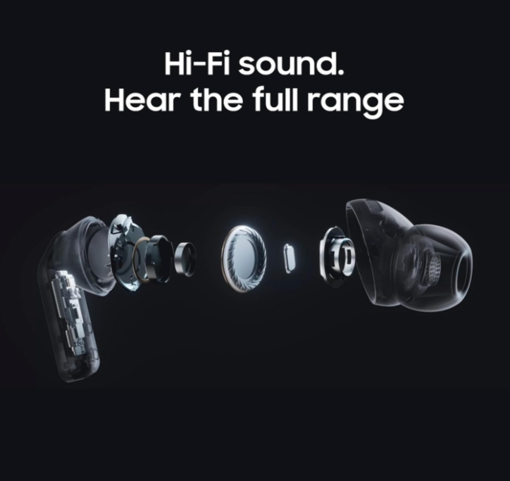 Samsung Galaxy Buds4 Pro White wireless earbuds with charging case