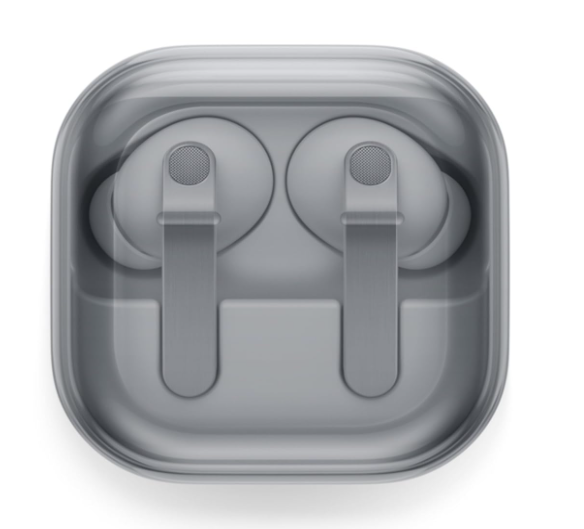 Samsung Galaxy Buds4 Pro White wireless earbuds with charging case