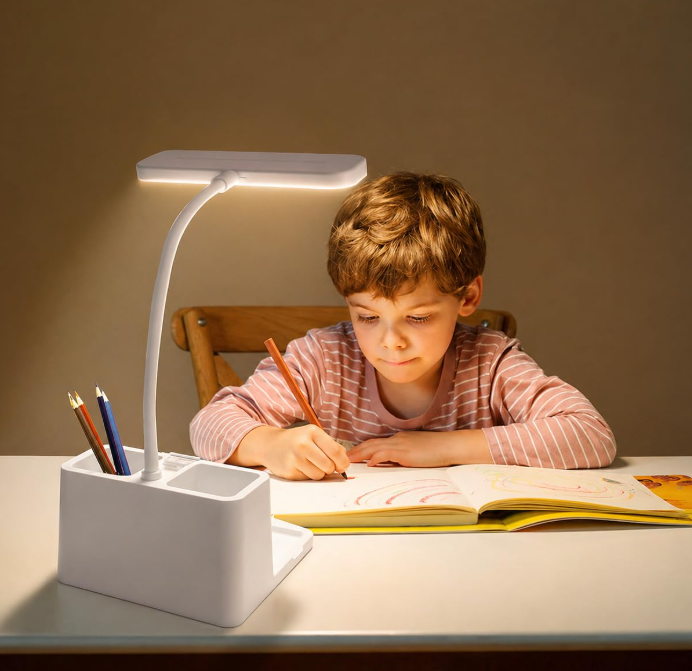 SaleOn LED Study Table Lamp for Students with Touch Control, Rechargeable 1800mAh Battery, Adjustable Desk Lamp for Study Table, Bedroom and Office Work