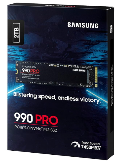 Samsung 990 PRO SSD 2TB PCIe 4.0 NVMe M.2 Internal SSD