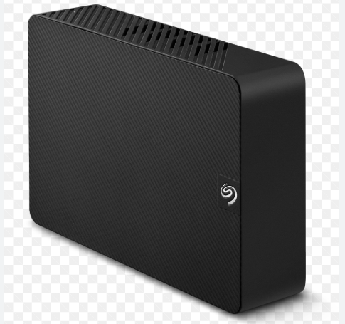 seagate HDD one touch 5TB portable external hard drive in block with sleek brushes metal finish