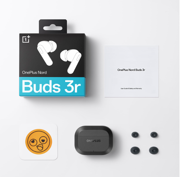 OnePlus Nord Buds 3r wireless earbuds in Ash Black charging case